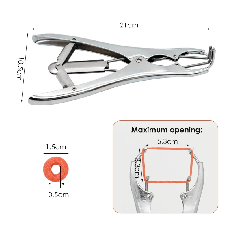 Animals Sheep Tail Castration Forceps Expansion Clamp Elasticity Rubber Castration Rings Farm Animal Bloodless Tail Pliers 5