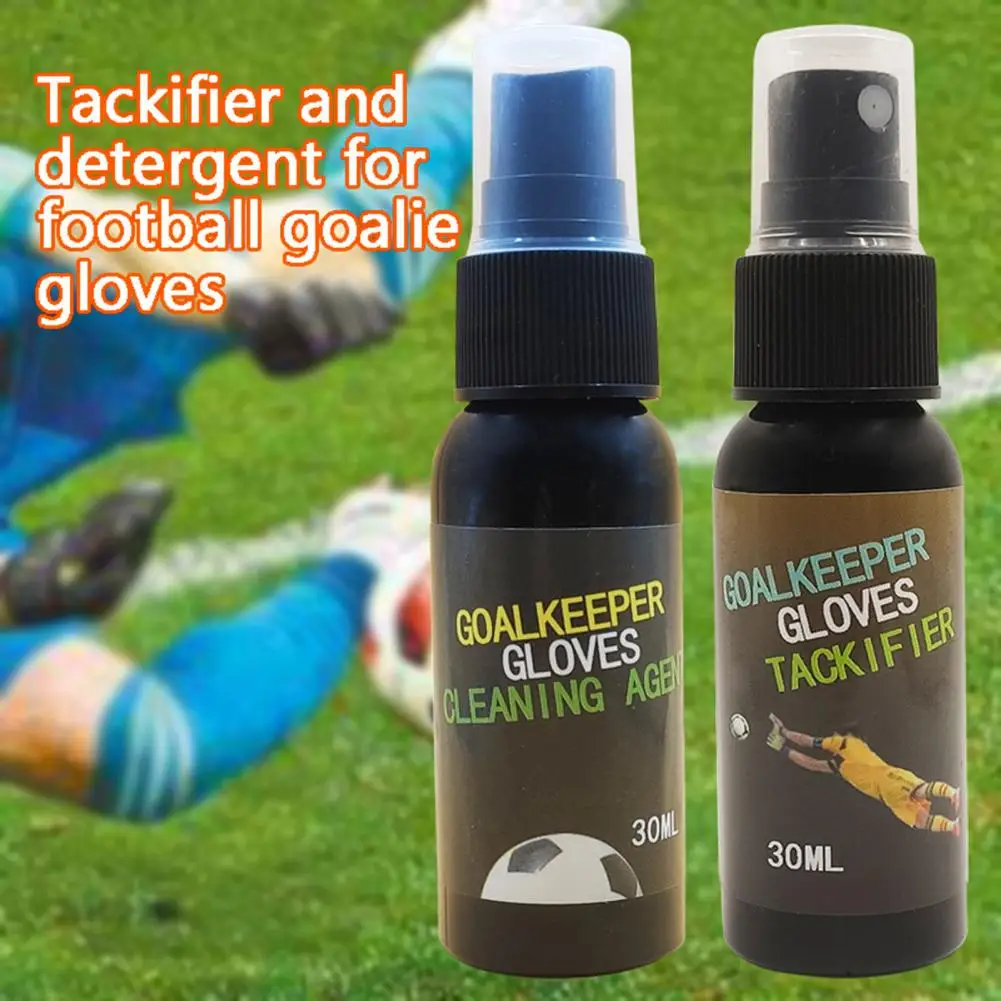 Glove Sprayer Goalkeeper Glove Tackifier Soccer Goalkeeper Care Bundle 30ml Tackifier Grip Spray Wash Prepare for Enhanced
