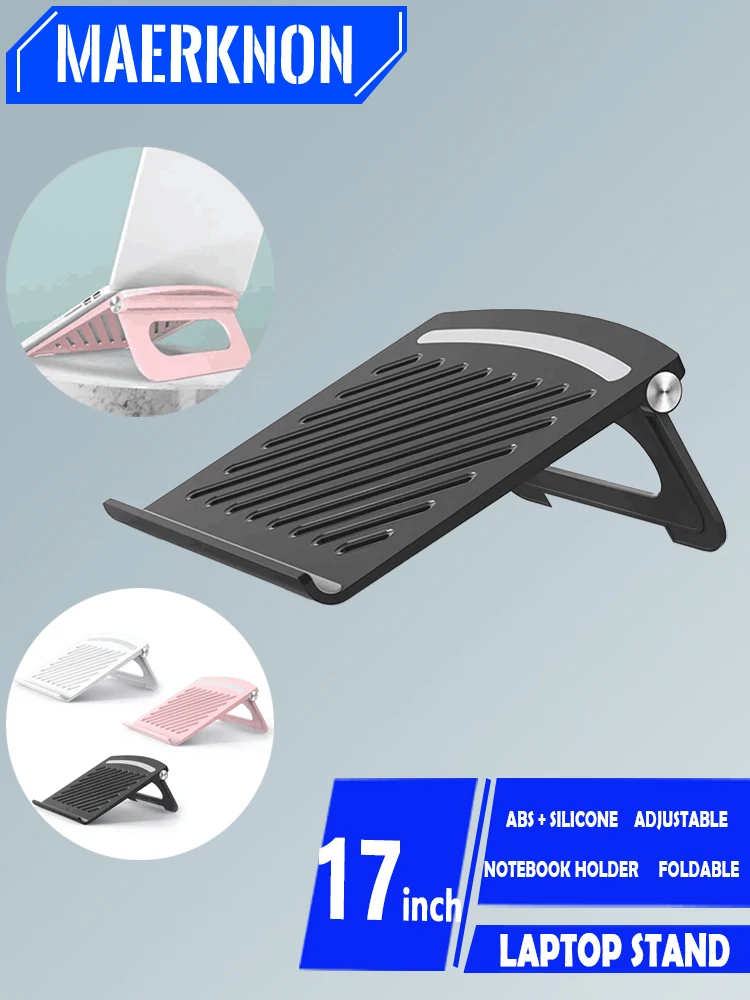 Support pliable pour ordinateur portable, pour iPad, Macbook, Mac Pro, ordinateur portable, tablette, accessoires d'ordinateur, Support de bureau ABS, Support de refroidissement