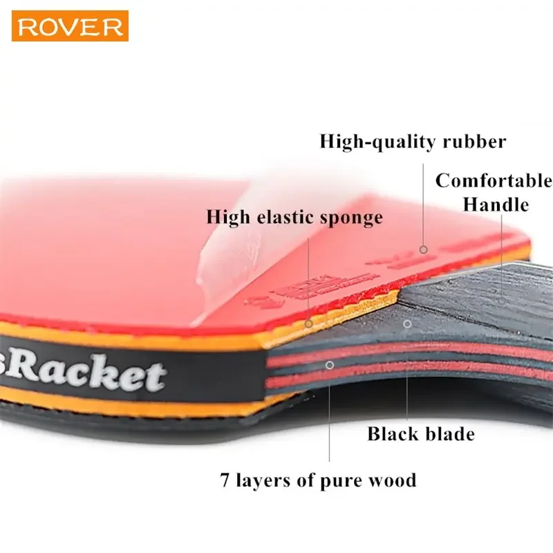 Professional Table Tennis Racket Set with High-Quality Blade and Carrying Bag