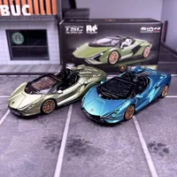 TSC 1/64 Lamborghini Lightning Convertible Edition Car Alloy Motor Vehicle Diecast Metal Model Kids Xmas Gift Toys for Boys 1