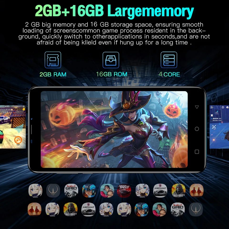 FUFFI-P24インチAndroidスマートフォン,5.0 GB ROM, 2GB RAM,メガ