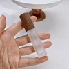 9ml Portable Frosted Glass Spray Bottle Beech Lid Perfume Bottle Walnut Cover Empty Bottle Sample Vial Cosmetic Container 6