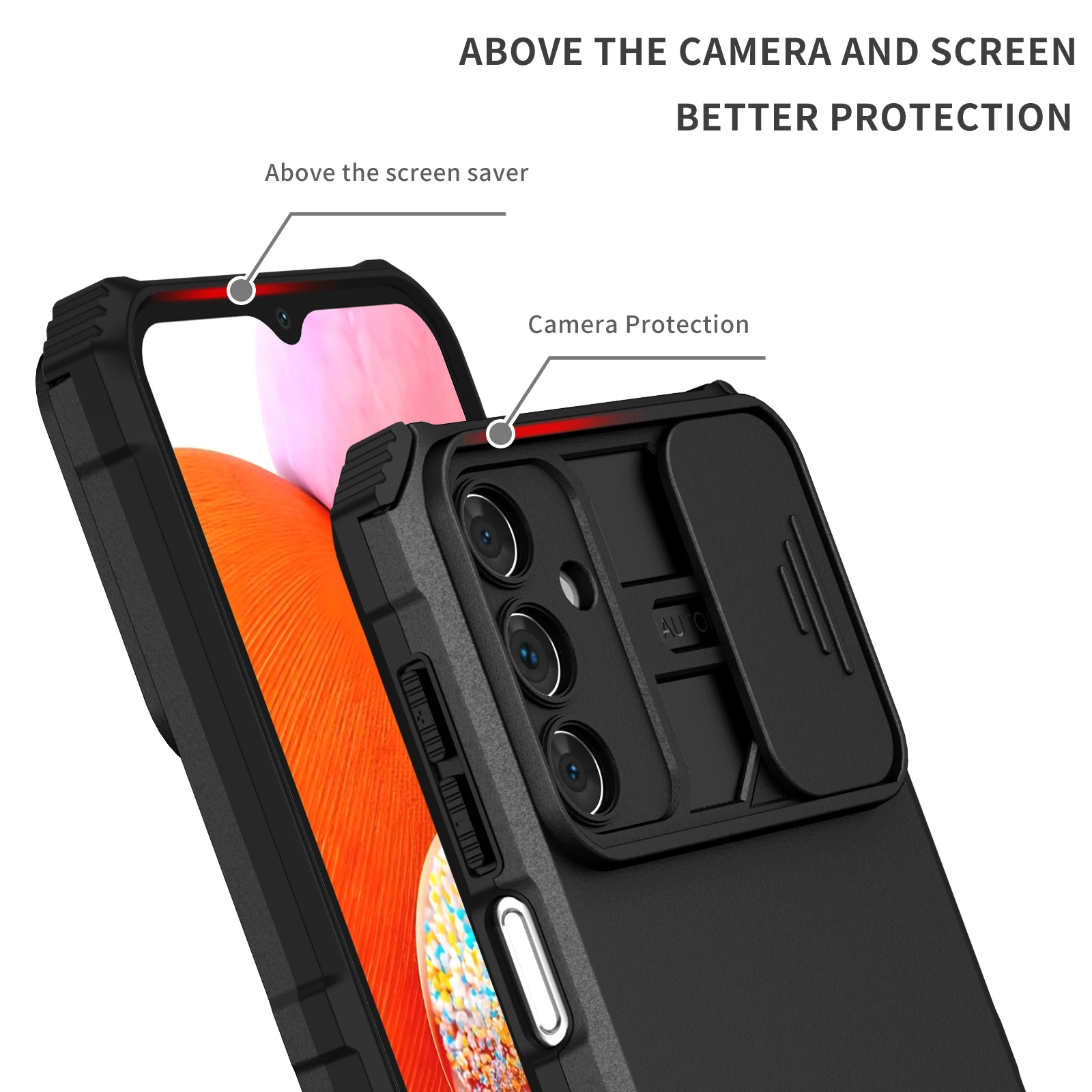 Sleek Black Kickstand Bag Cover Case