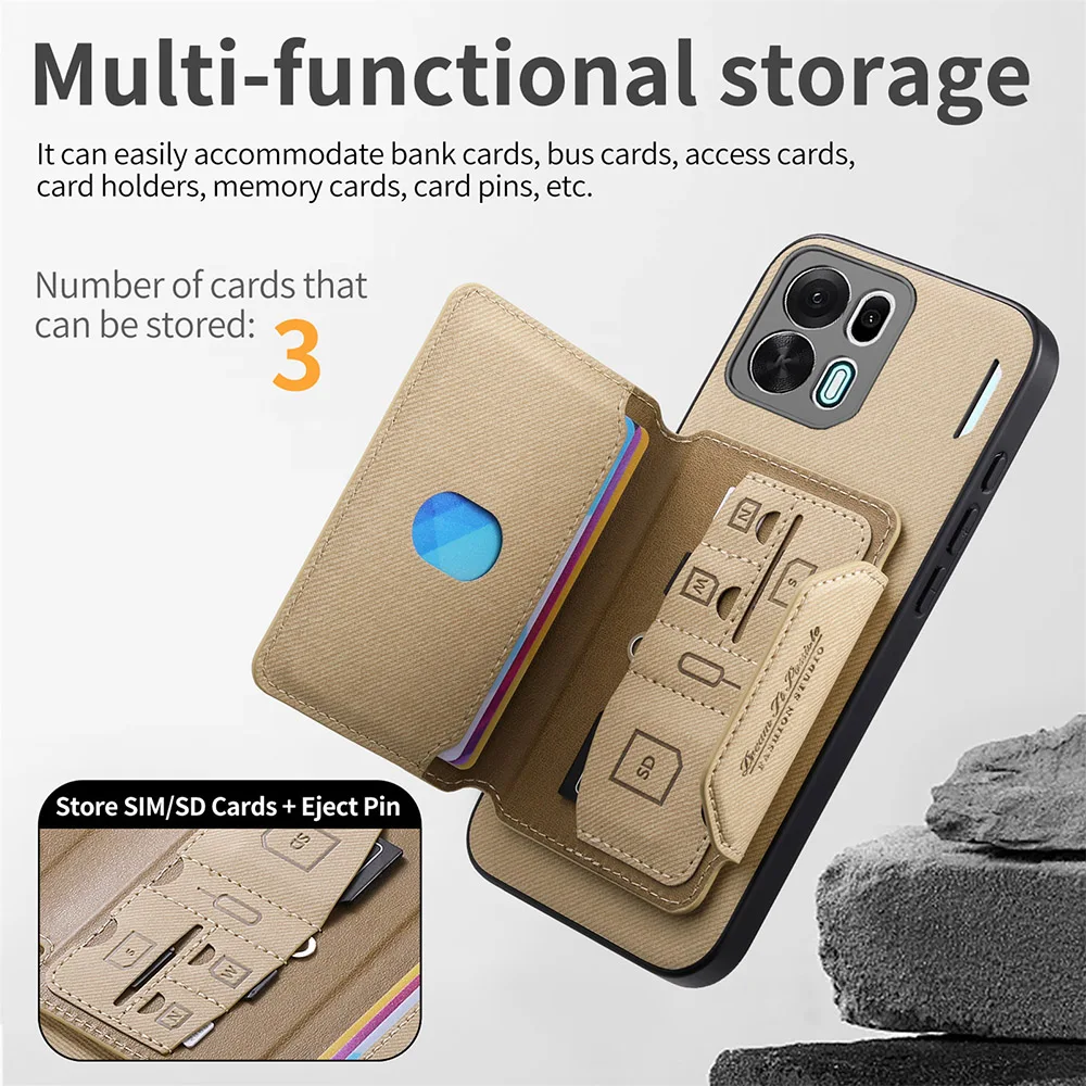 Enhanced Multifunctional Magnetic Phone Case with Storage