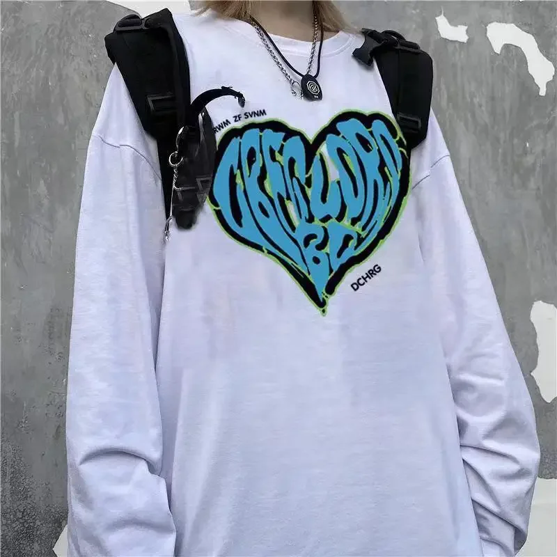 thumbnail image 1 of Camiseta a cuadros de gran tamaño para hombre, jersey de cuello redondo, sudaderas coreanas de gran tamaño, diseñador original, nueva ropa para hombre, 1 of 5