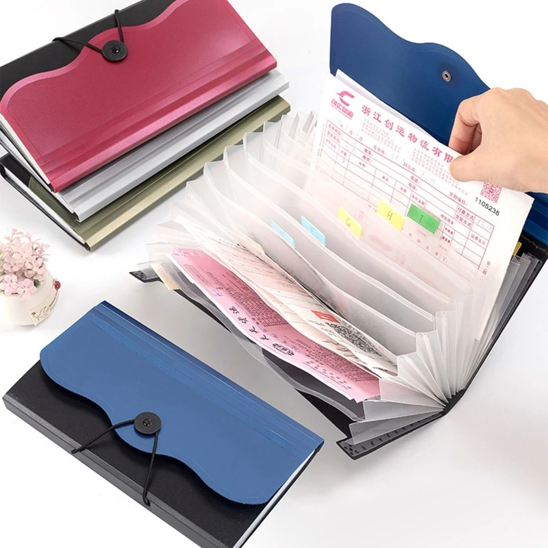 B5 Accordion Folder Small File Wallet Receipt Case Multi layer File