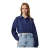 TYZA Happiness Istanbul Women's Hoodies Sweatshirts Long Sleeve Casual Regular Fit Polo Neck Plain Unprinted Knit Hoodies 6