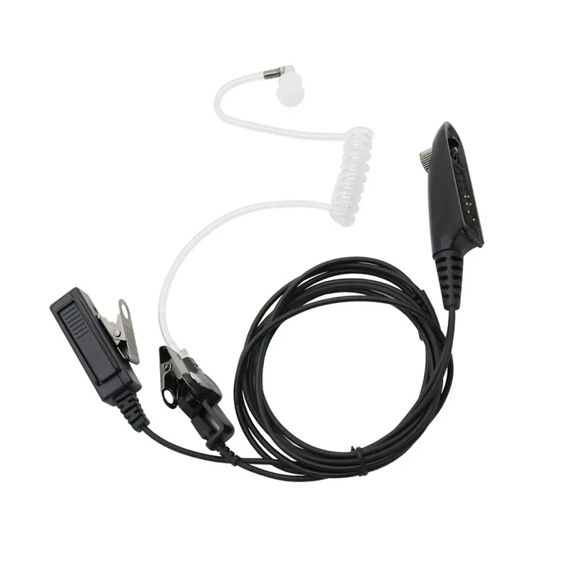 2 Wire Acoustic Tube Earpiece Mic,Compatible with Motorola Ht750,Ht1250,HT1250LS,HT1550,HT1550XLS,GP140,GP240, GP280,GP328,GP330