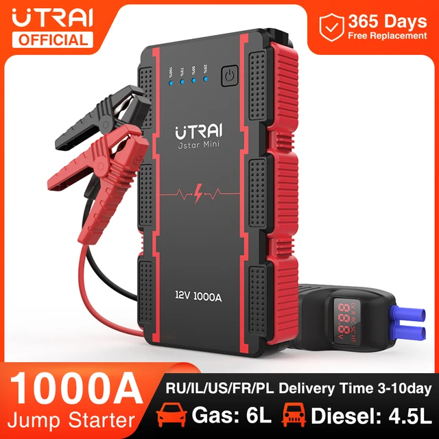 UTRAI 1000A Car Jump Starter Power Bank dispositivo di avviamento di  emergenza portatile Auto Car Battery Booster Mini dispositivo di avviamento  - AliExpress