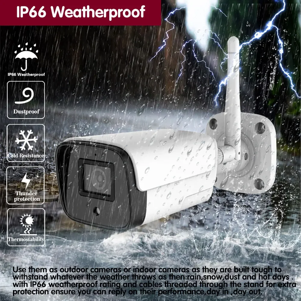 Tuya 8CH 5MP 풀 HD WiFi NVR 비디오 감시 시스템, 10.1인치 LCD 모니터 8pcs 5MP IP 카메라 오디오 녹음 카메라 키트