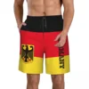 2023 Summer Polyester Germany Country Flag 3D Printed Men's Board Shorts Beach Pocket Running Summer Pants 2