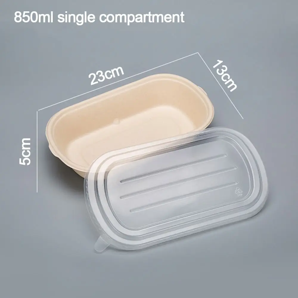 Disposable Degradable Paper Lunch Boxes with Lid 500ml 700ml 850ml 1000ml, Eco-Friendly... - SKU PLB01043 - UGI Packaging