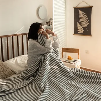 Trapunta estiva fresca Trapunta in cotone per condizionatore d'aria Set di biancheria da letto trapuntata estiva in puro cotone Set copripiumino 1