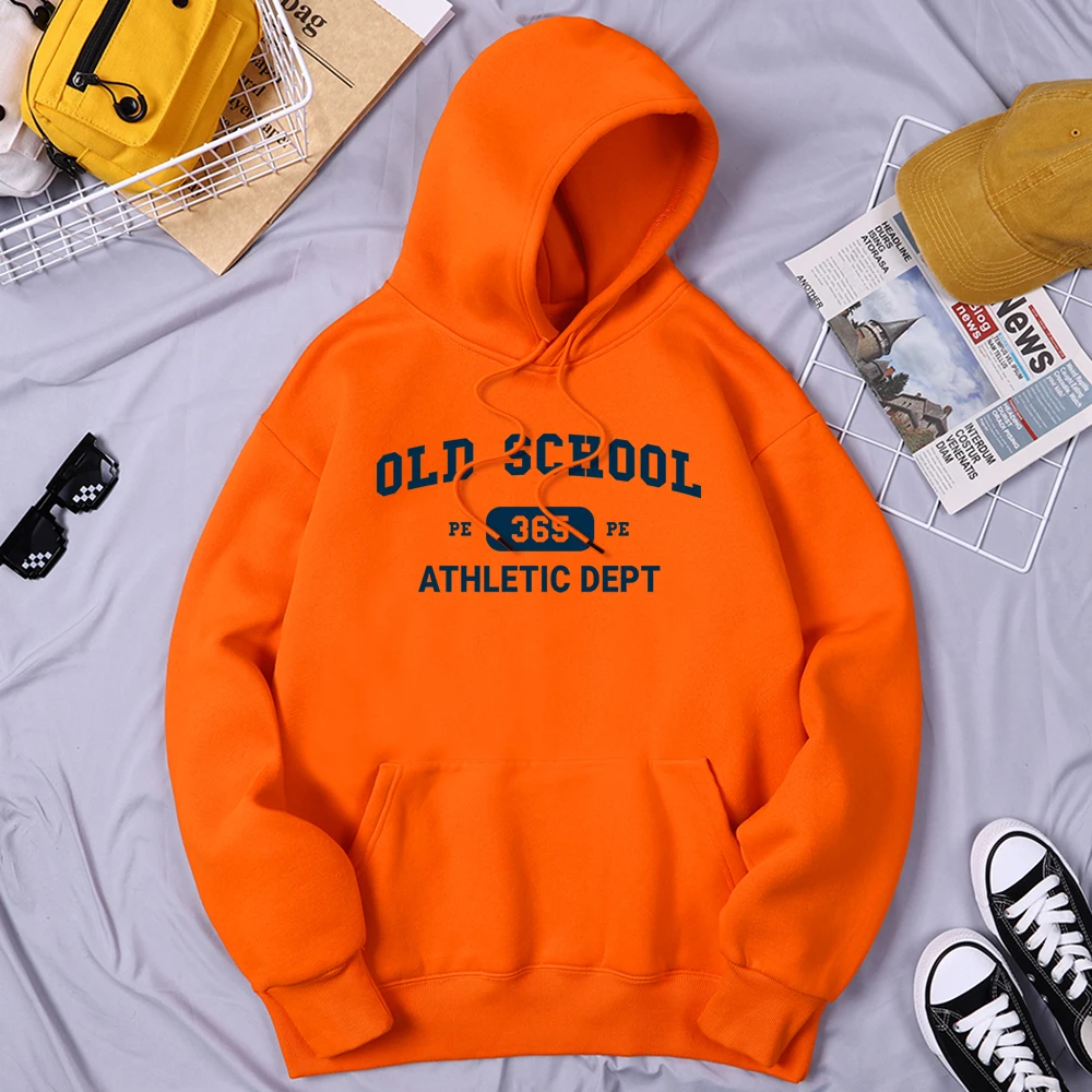 

Old School Pe 365 Athletic Dept Male Hoodie Comfortable Oversized Hoodies Outdoor All-Match Hooded Classic Fashion Male Tops