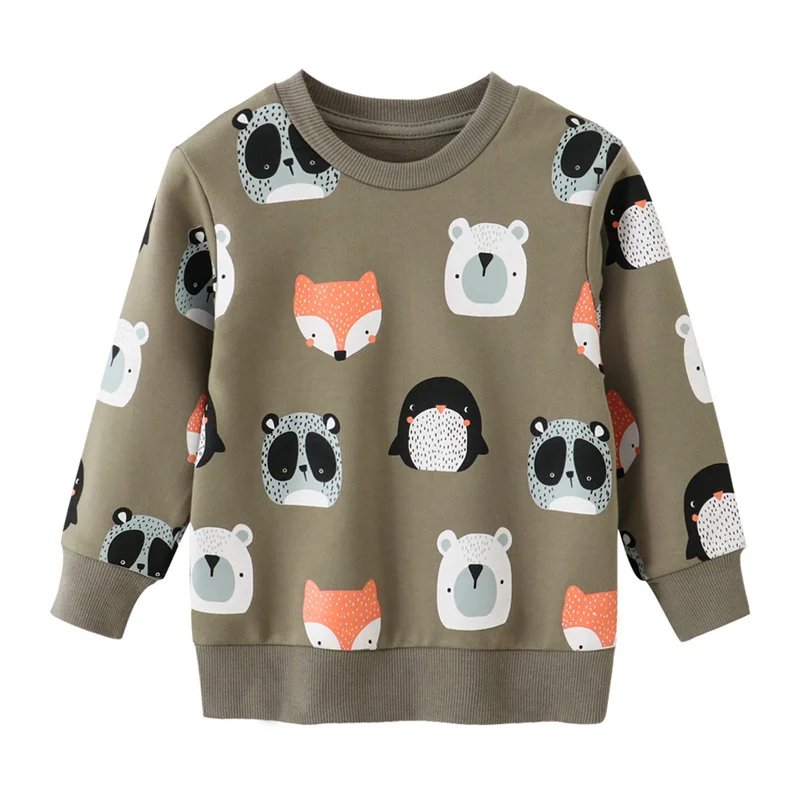 Jumping Meters Tiger Print Jungen-Sweatshirts 2-7T Kinder-Kapuzenpullover für Herbst und Frühling, Kinder-Sportshirt, Babykleidung, Oberteil – Detail 9