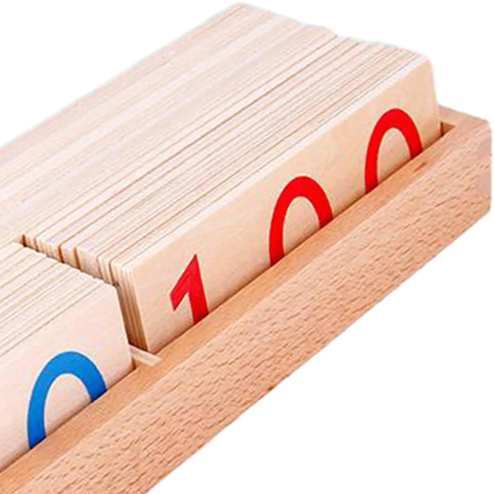 Small Wooden Number Cards with Box Montessori Small Number Cards Montessori Math Manipulatives Toy