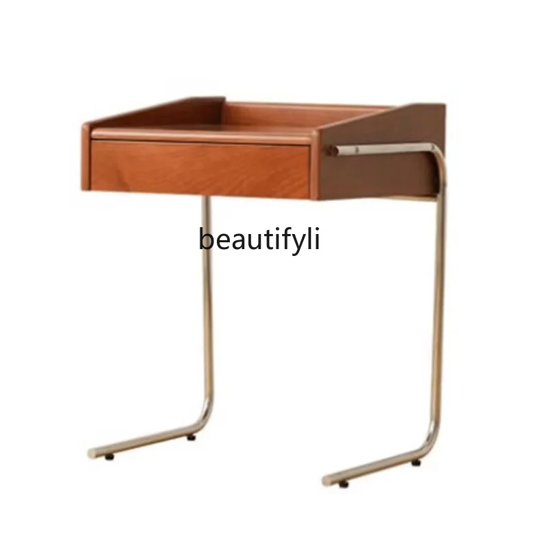 

Прикроватный столик средней длины, маленькая подвесная тумба для хранения в спальне, современный минималистичный боковой столик с выдвижными ящиками