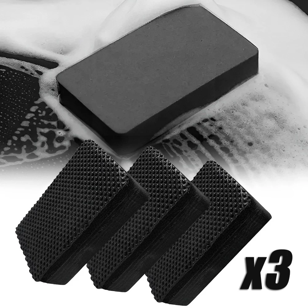 Car Clay Bar Pad 3Pcs Sponge Block Cleaning Eraser Tools Polishing Wax Auto Detail Care 9*6*2.5cm