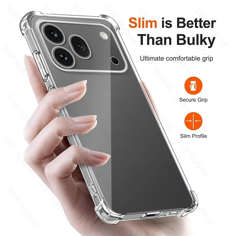 Enhanced Crystal Clear Silicone Shockproof Case for Honer Honar 600/600Pro