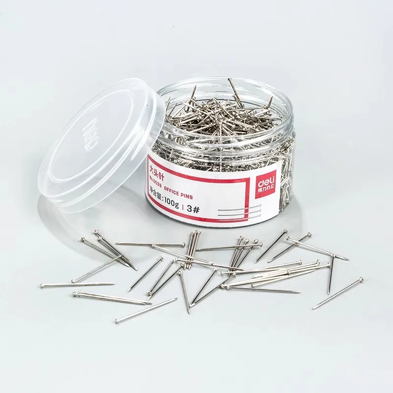 대형 헤드 핀 고정 바늘, 소형 진주 핀 포지셔닝 바늘, 스트레이트 금속 의류, 사무실 수동 묶기 바늘, 100g
