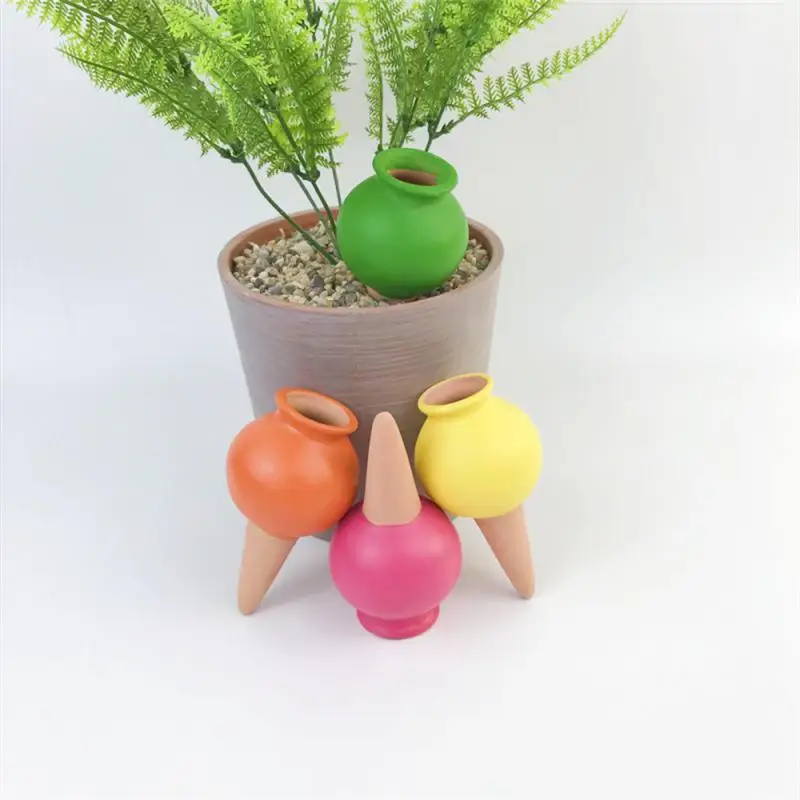 

Automatic Irrigator Water Saving Not Easily Deformed Red Pottery 80g Irrigation Suit Plant Dripper Even Effluent Durable