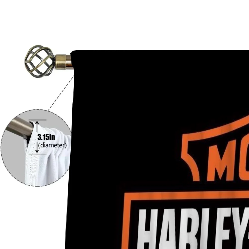 Room Curtains Partition Kitchen Curtains Blackout Curtain Small Window Curtains P-Harley-Davidsons-y Garland Curtain for Quarto 6