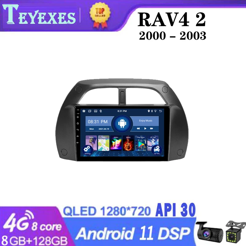 

TEYEXES For Toyota RAV4 2 CA20 CA20W XA20 2000 - 2003 Car Radio Stereo Multimedia Video Player Navigation GPS Android 2din 2 Din