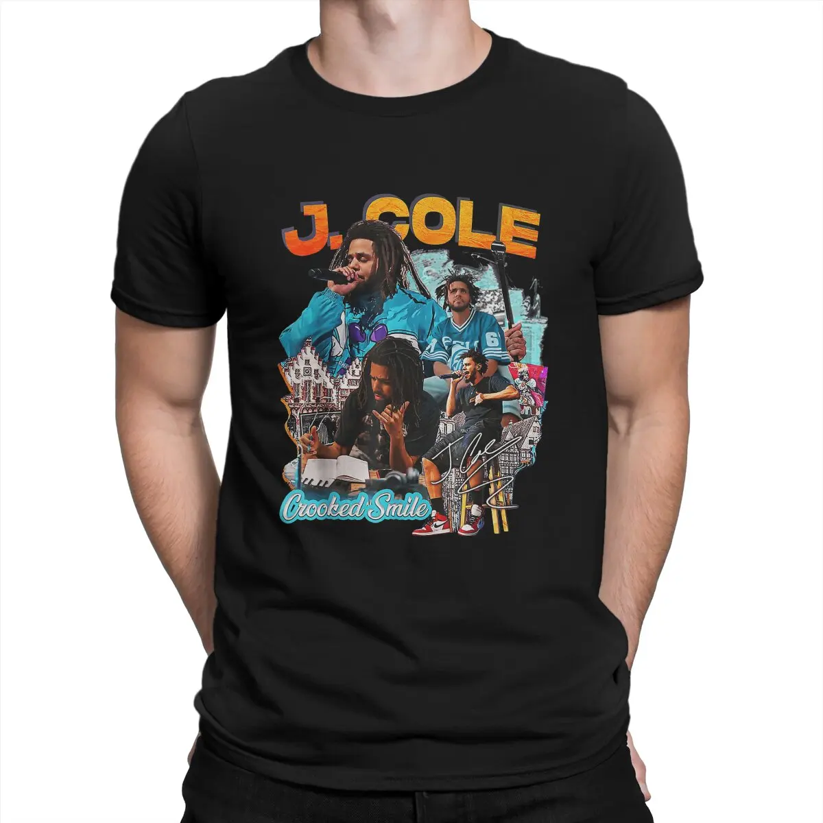 

Креативная футболка Kanye West Music для мужчин, футболка J-Cole с круглым вырезом из чистого хлопка, отличительные подарки на день рождения, топы