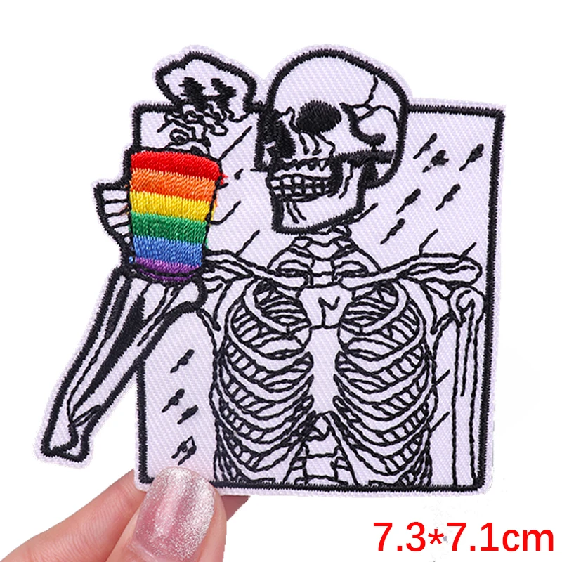 Description Picture 3 of itemHorror Movies Embroidery Patches On Clothes Jackets Hats DIY Punk Patch Iron On Patches For Clothing Thermoadhesive Patches