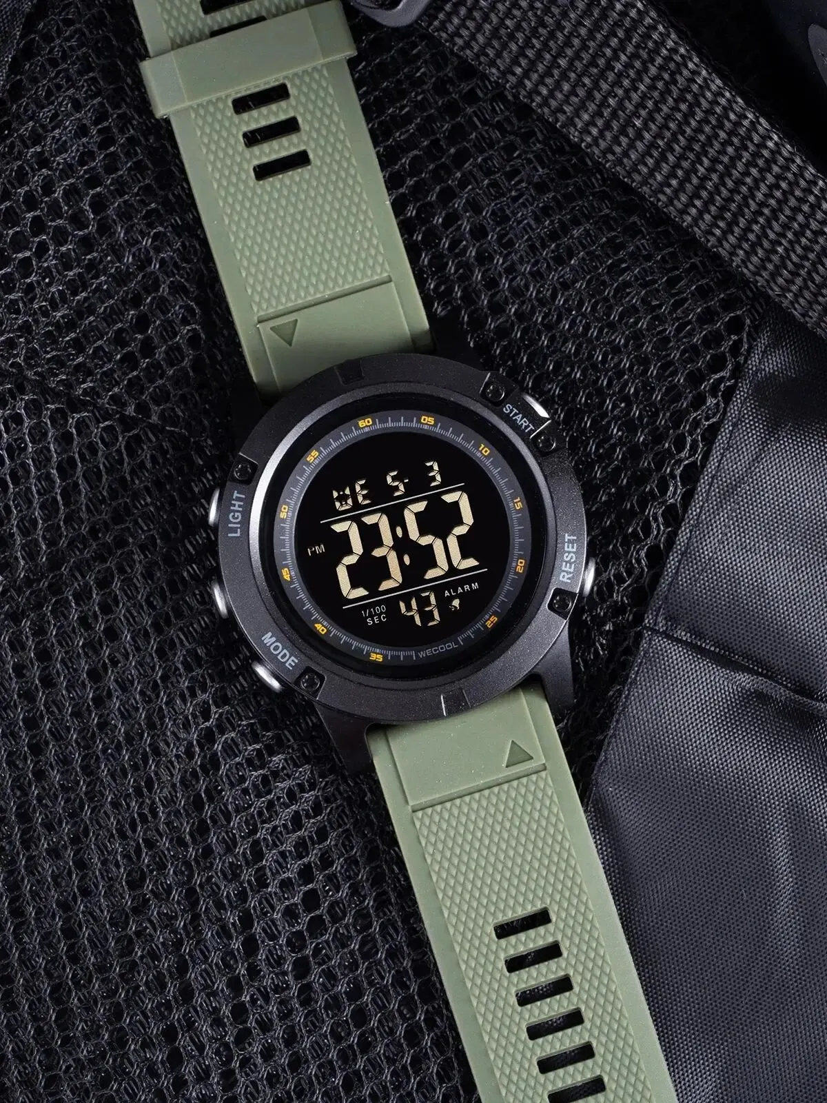 LIGEデジタルミリタリー50m防水メンズスポーツクオーツ腕時計1103 Lige