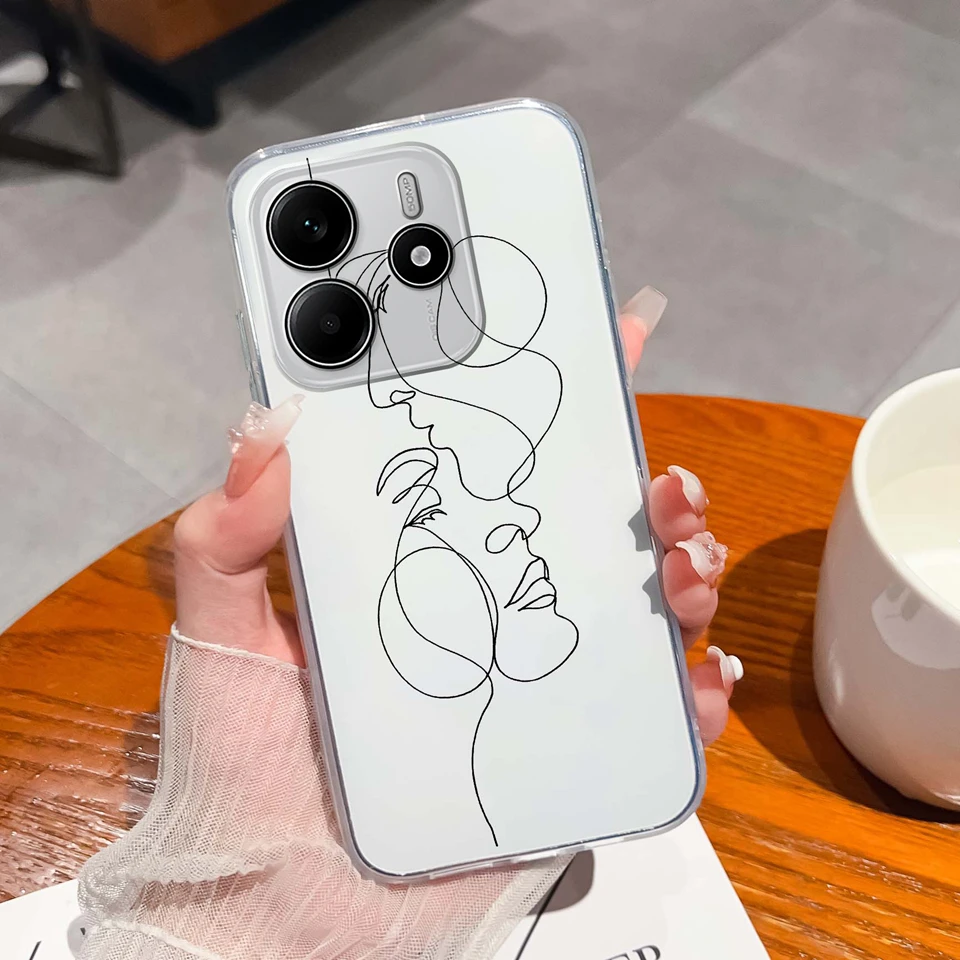 Love Heart Butterfly Transparent Shockproof Anti-Fingerprint Case