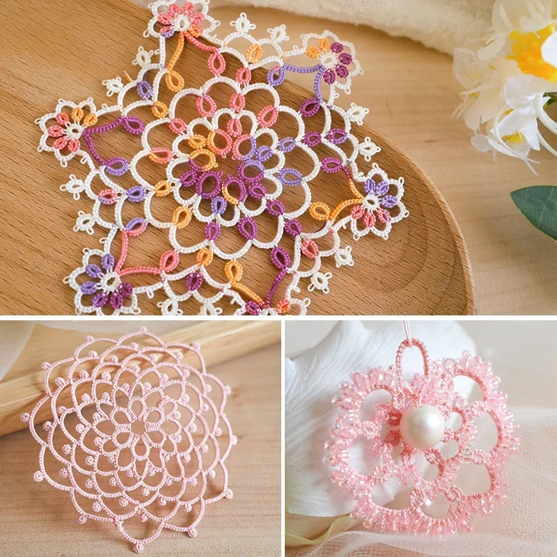 100% Cotton Pearl Lace Thread Handmade Crochet Thread Fine Woven Micro Hook Hand Bow Embroidery Thread 4
