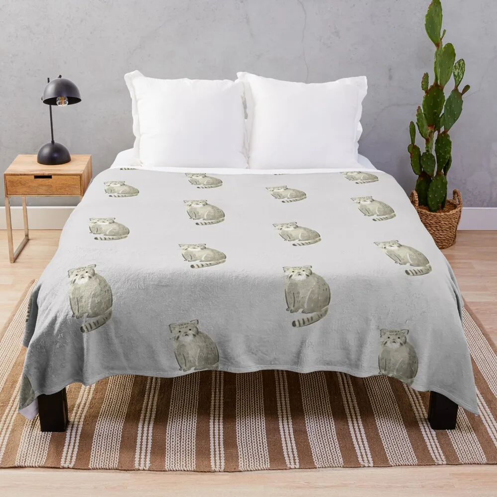 

Pallas's cat Throw Blanket wednesday Summer Bedding Blankets Stuffed Blankets