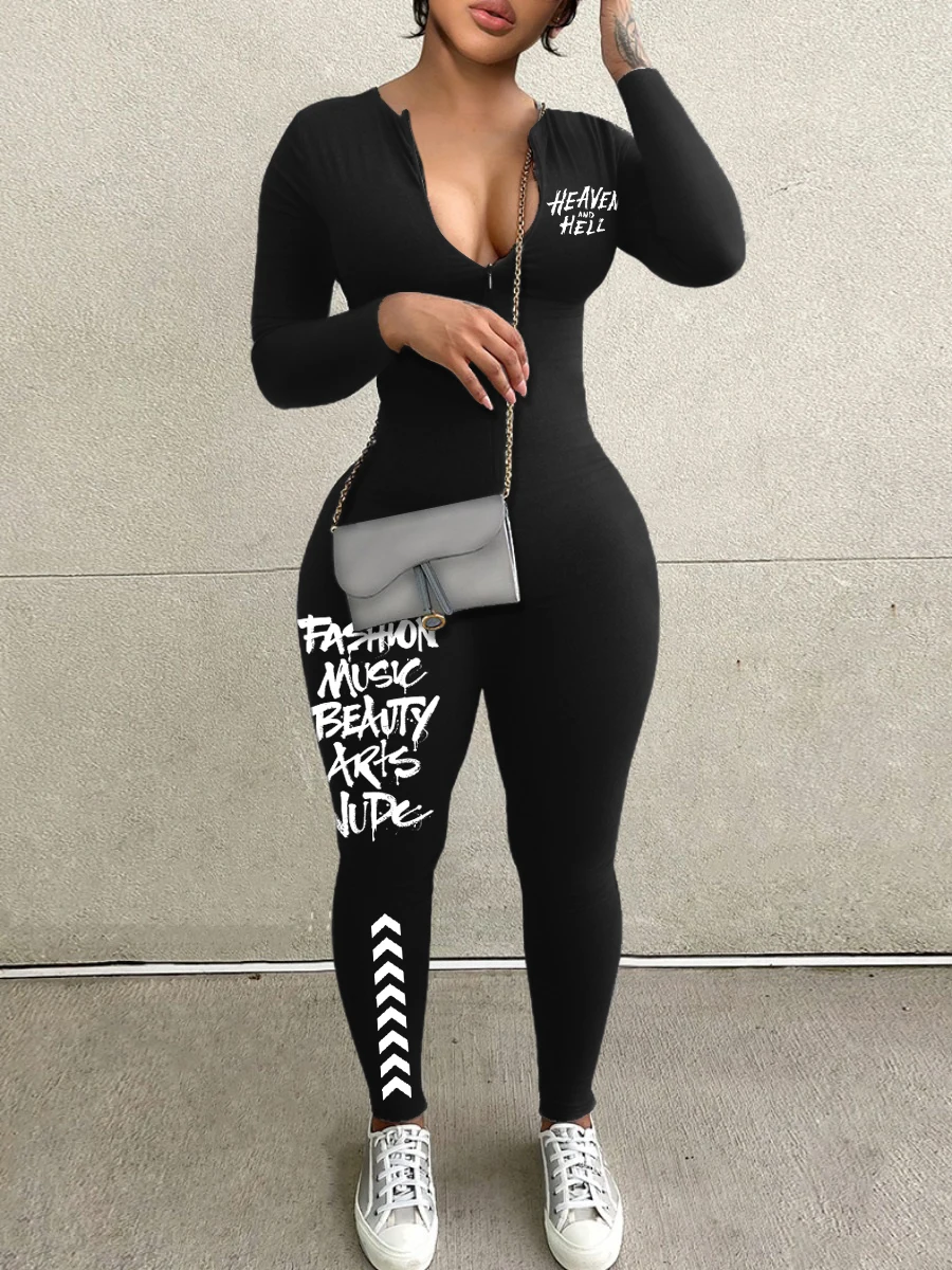 LW Sexy Y2K Short Sleeve COTTON Slim Bodycon Front Zipper Up Skinny Romper Women Sporty Streetwear Summer Casual Jumpsuit