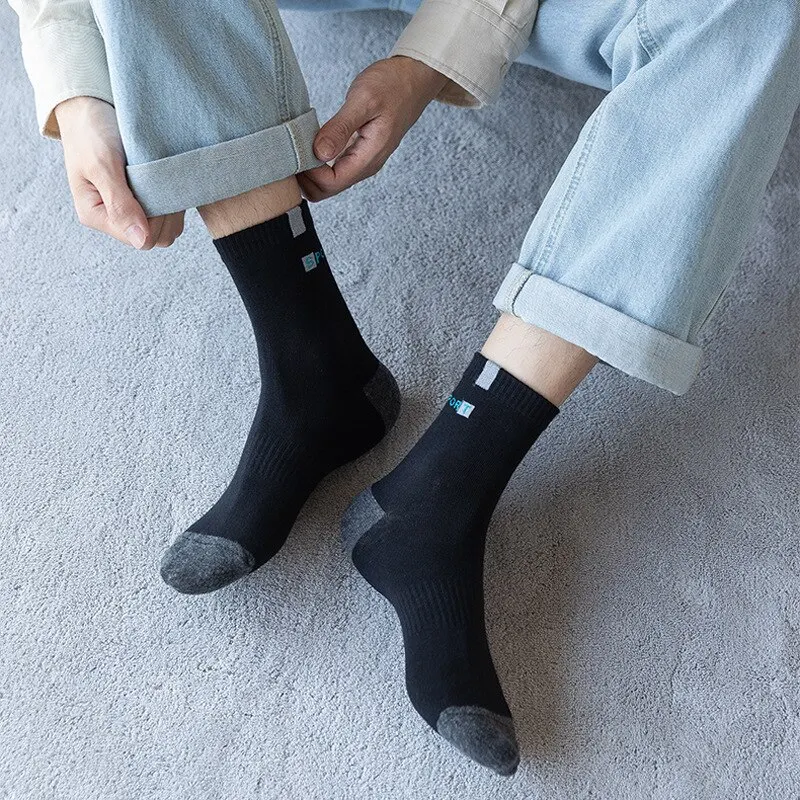 5/10/20 Pairs Breathable Fiber Sports Socks, Cotton Ankle Socks, Boat Socks, Invisible Ankle Socks, Business Boat Socks, Ankle Socks, Casual Socks, Invisible Low Cut Socks, Short Socks, Athletic Socks, Gym Socks, Breathable Socks, Cotton Blend Socks, Business Socks Men Tube Absorb Sweat Deodorant Nonslip For Spring Summer Autumn