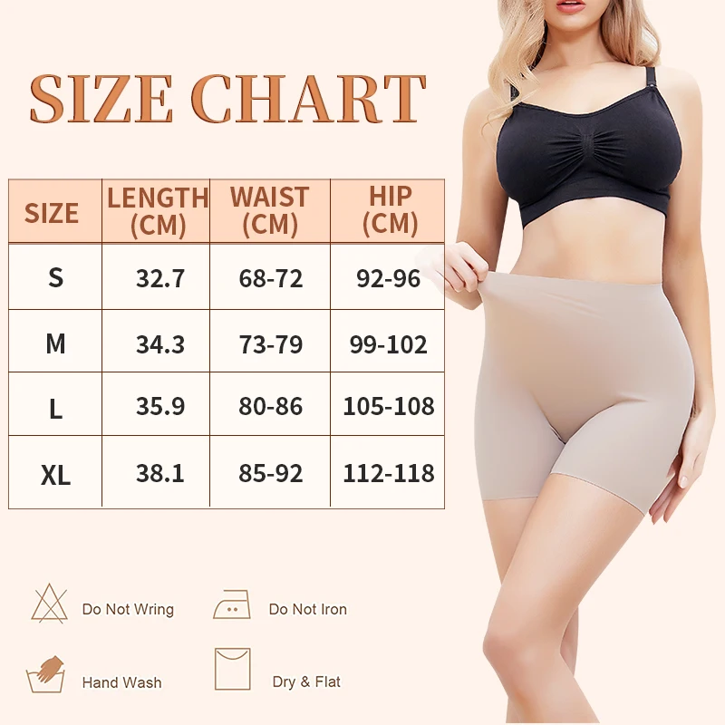 Seamless Slip Shorts Women Panties Shapewear Thigh Slimmer High Waist Tummy Control Body Shaper
