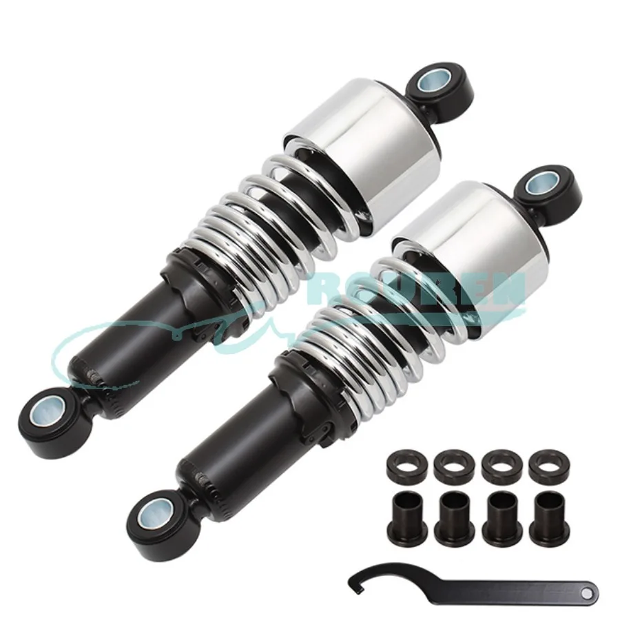 

1 Pair 267mm Rear Shock Absorbers Spring Motorcycle Adjustable Suspension Chrome For Harley Sportster Touring XL1200 Modified