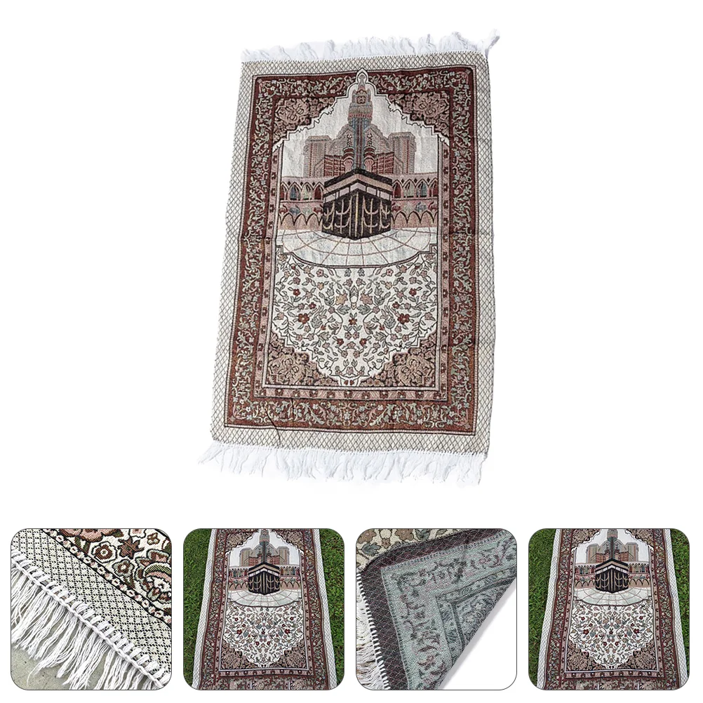 

Area Rugs Muslim Prayer Blanket Cotton Carpet Comfortable Mat Lesser Bairam Praying