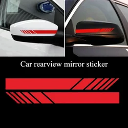 Carbon Fiber Rearview Mirror Decor Stripes | Universal Car Accessory (D Red A pair)