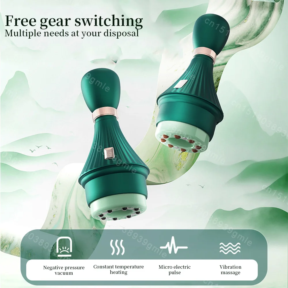 Electric Meridian Brush Massager Shoulder and Neck Suction Device Vibrate Anti Cellulite Massager Fat Burner Weight Loss