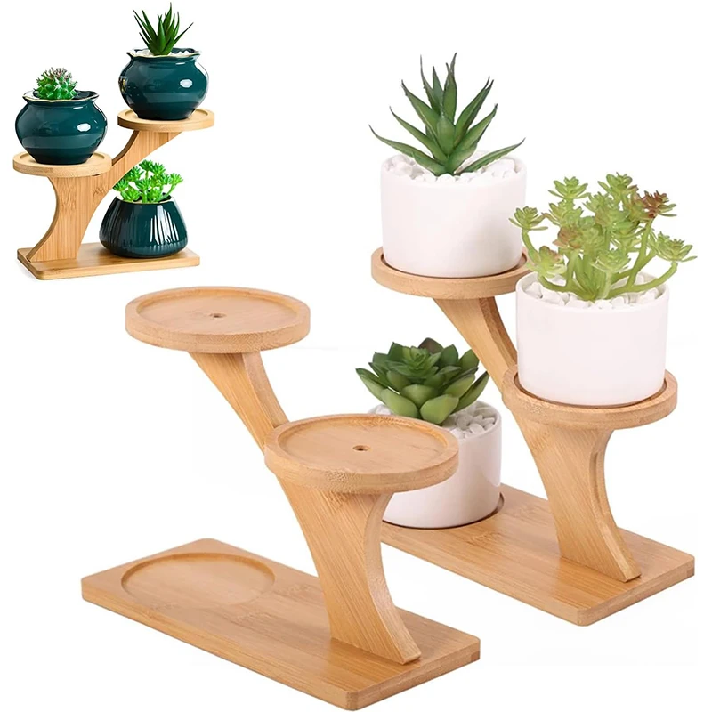 Compact Plant Display Shelves - Stylish 3-Tier Indoor Decor