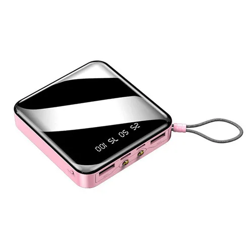 best portable charger Mini 50000mAh Jane Pocket Power Bank with LED Flashlight Digital Display One-way Fast Charging Portable External Battery portable battery charger Power Bank