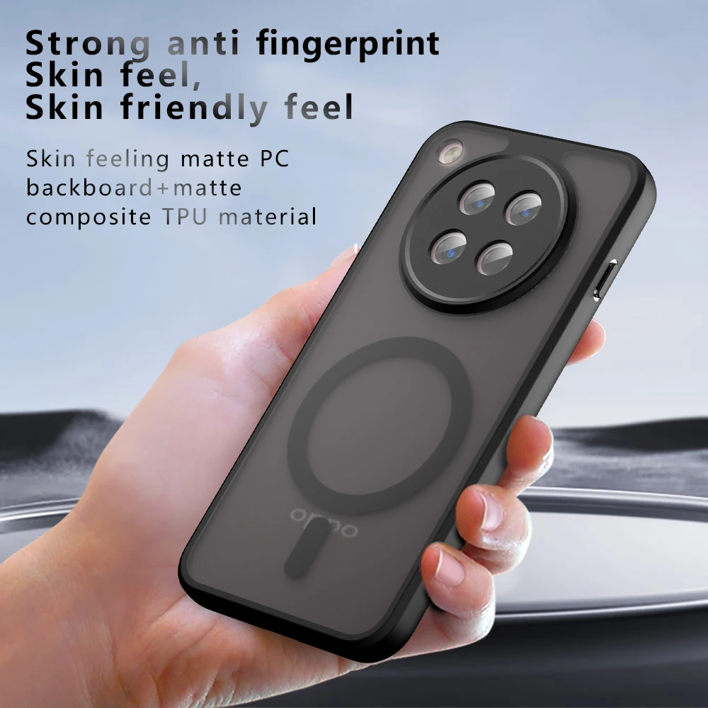 Enhanced Magnetic Wireless Charging Case - Shockproof Matte Back Cover Coque