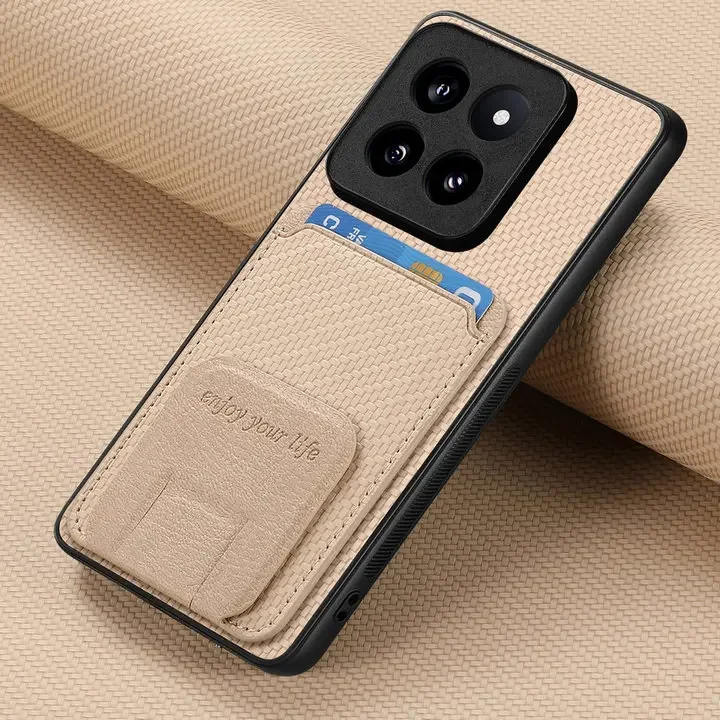 Luxury Leather Card Stand Back Cover