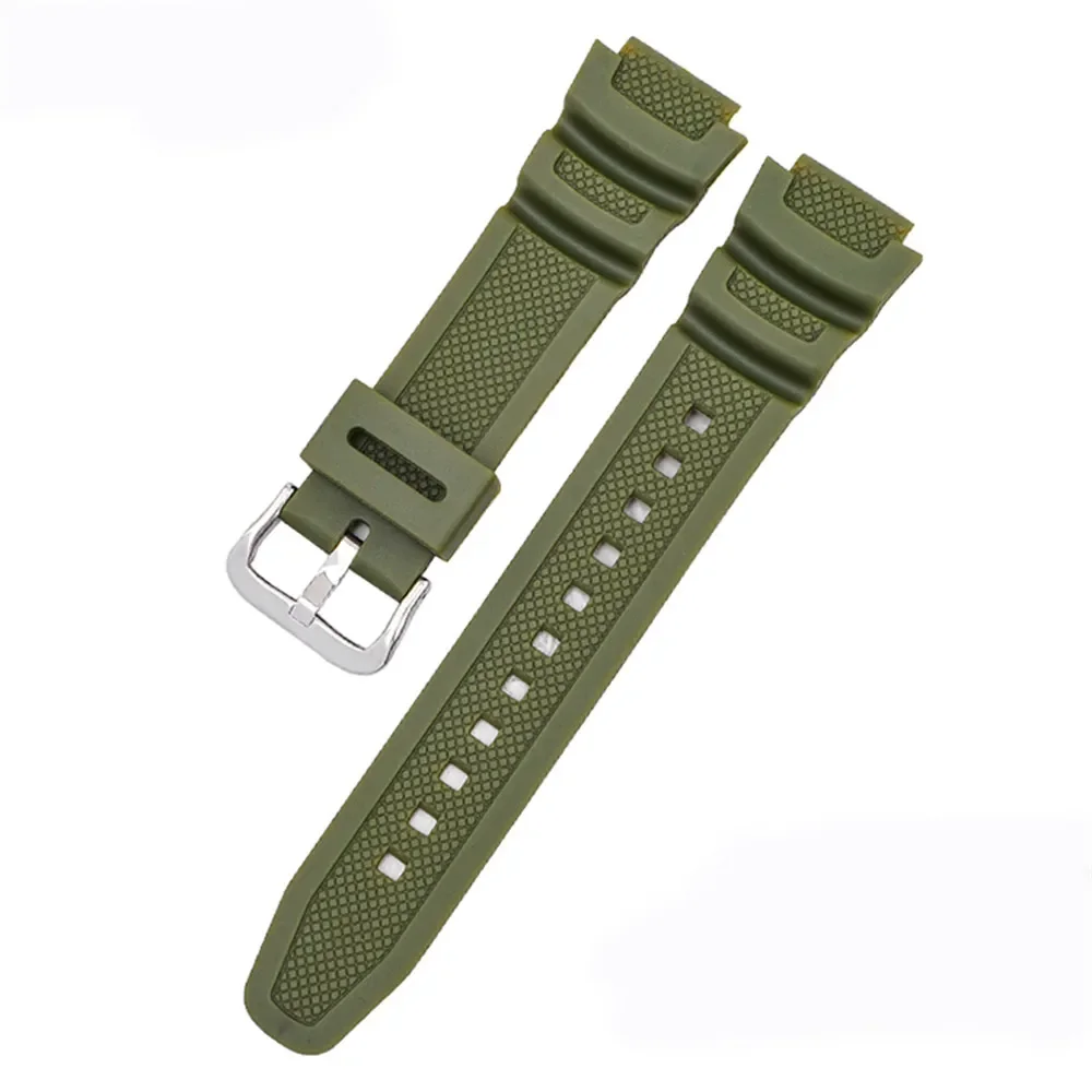 Durable Rubber Silicone Watch Strap Bracelet, 18mm