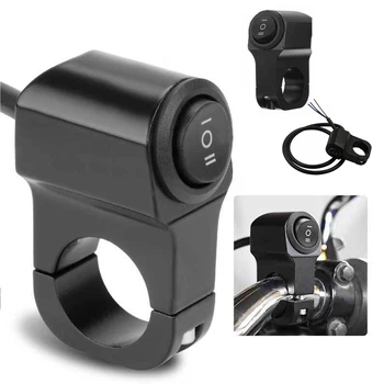 Universal Motorcycle 3 Way Switch ON OFF Mini Driving Light Switch With Clip Black 1