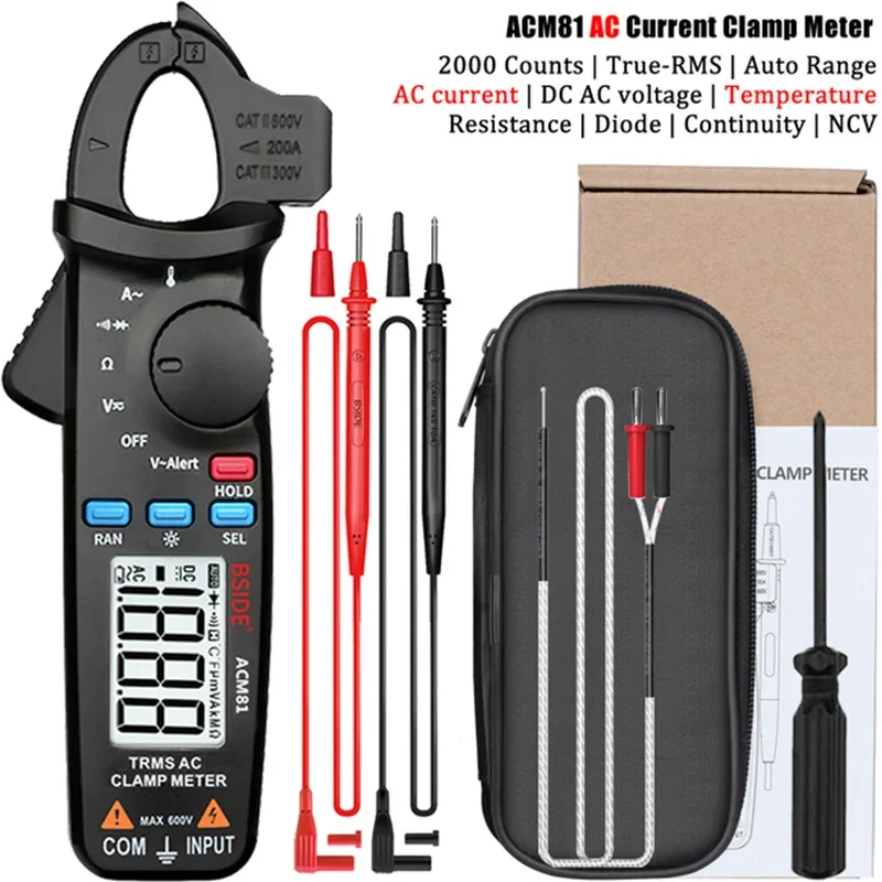 High Precision Digital Clamp Meter - Auto Range True RMS