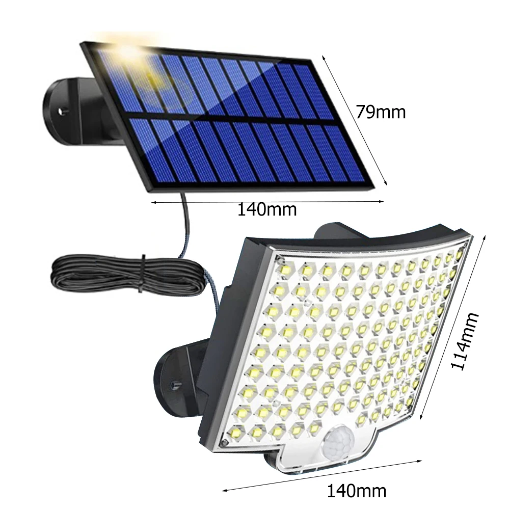 Lampe 15 LED Capteur Solaire Extérieur Détecteur Mouvement Étanche Éclairage