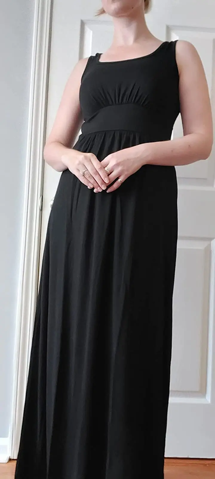 

Women Sleeveless Scoop Neck Loose Plain Long Maxi Casual Dress
